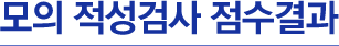 모의 적성검사 점수결과